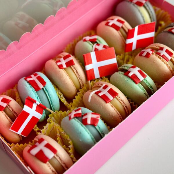 Danish Flag Macarons